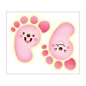 (통통동물핑크) 발바닥(5쌍)/스티커/계단/안전/교실/꾸미기/발자국/라인/안내/교실용/발바닥/정돈/유도용