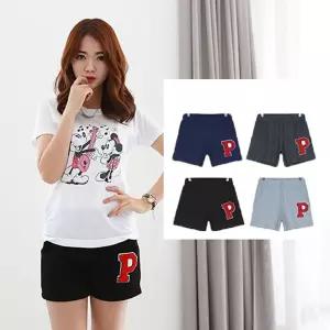 P패치 3부 트레이닝팬츠 DM-4145 반바지 여성 여름