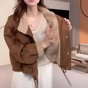 [골피아]겨울 숏무스탕 오버핏 베이직 점퍼