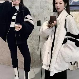 두줄양털점퍼 여성양털점퍼 여자양털점퍼 후리스 뽀그리집업 뽀그리잠바 뽀그리재킷 겨울겉옷 s-71144