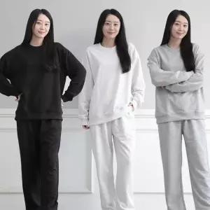 맨투맨 상의+하의 세트 빅사이즈 트레이닝복 여성의류 데일리룩 조거팬츠 밴딩팬츠 추리닝 t-A1870