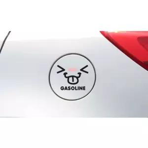 메롱 가솔린 자동차 주유구스티커 블랙 차량용스티커 y-BA1DC