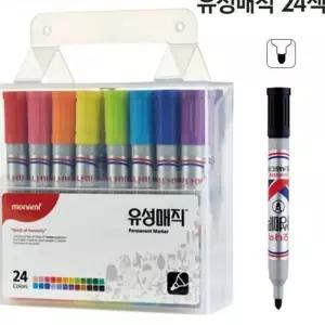 모나미 칼라 유성매직 24색 둥근닙 41101 학용품 문구 사무용품 z-B2FDF