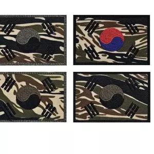 타이거 스트라이프 태극기 패치 와펜 t-13E51