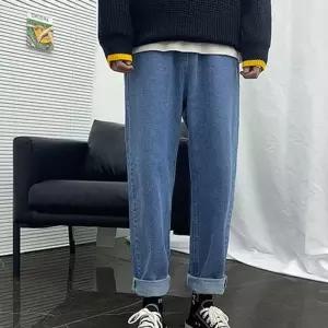 기본 남성 중청 데님 팬츠 바지 세미와이드 스키니진 슬랙스 e-7ACF4