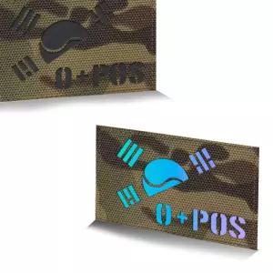 멀티캠 원단 홀로 반 태극기 O+POS 패치 와펜 오로라 반사 A-32A7F