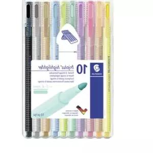 파스텔 삼각형광펜 362 CSB10 10색 STAEDTLER 필기구각 싱글팁 E-7C0F0