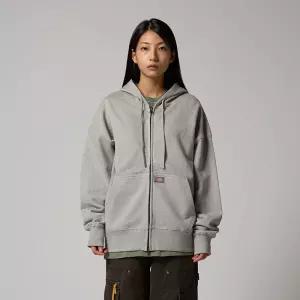 디키즈 DICKIES 베이직 로고 후드 집업 Melange Gray