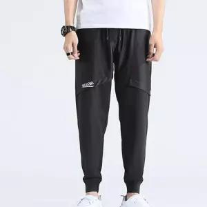 남성 밴딩 조거 팬츠 데일리 블랙 바지 세미와이드 스키니진 슬랙스 s-573BB