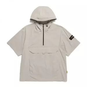 내셔널지오그래픽 NATIONALGEOGRAPHIC 아델리 경량 우븐 스트레치 반팔 아노락 MOURNING BEIGE N242UFT9419