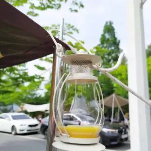 감성캠핑 티라이트 램프 아이보리 오일 캠핑스탠드조명 캔들스탠드 테이블조명 캔들용기 s-0B3EA
