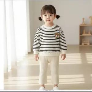 아동복 옷 베이직베어 단가라 남아여아 긴팔 맨투맨 좋은 품질 긴팔티 여아의류 아동 복