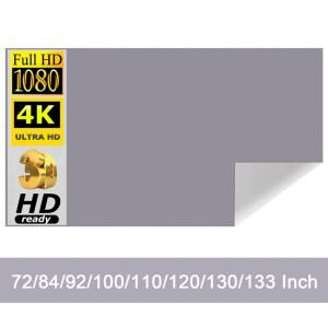 프로젝션 스크린 반사 패브릭 천 고휘도 72 84 92 100 110 120 130 133 인치 DLP LED 3D 프로젝터 비머