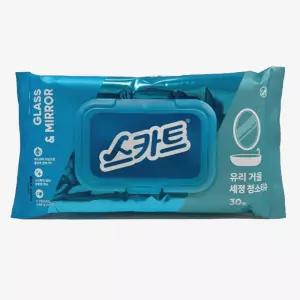 스카트 유리 거울 세정티슈 살균 청소 30매 3입