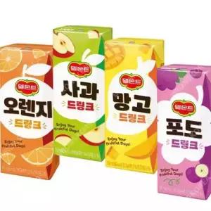 델몬트 드링크 190ml 오렌지 망고 포도 사과 각 8팩