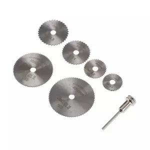 HSS 고속스틸 미니 원형톱날 7PCS 1세트목공 쇠날 실톱 전지 쇠대 줄톱 나무 기계 절단 공예품조각
