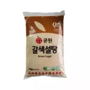 큐원 갈색설탕 3kg 1개