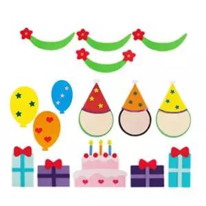 환경꾸미기세트 생일파티 꼬깔모자 환경판 펠트소품