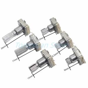 2pcs EC11 인코더 코드 푸시 버튼이있는 로터리 스위치 30 학위 무한 회전 SMD 5pin D 하프 플럼 샤프트