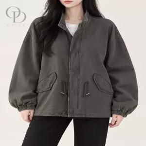 워싱 오버핏 숏 야상자켓 빈티지 데일리 아우터
