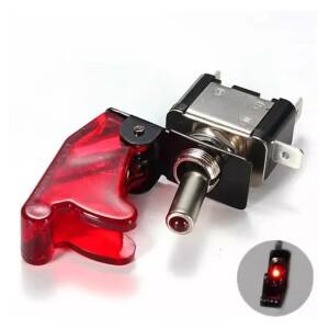 자동 보트 트럭 조명 Led 토글 스위치 안전 항공기 플립 업 커버 가드 12V20A 투명