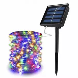 (컬러믹스) 태양광 LED 100구 와이어 전구 (10m)/옥탑방/야외/조명/꾸미기/조명/DIY/소품/공예용/줄조명/