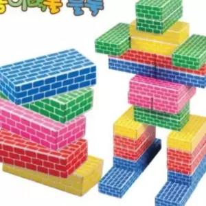 (다올)에듀 종이벽돌블록 오색 50Pcs 유아용품