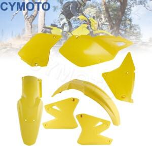 스즈키 DRZ400E 페어링 플라스틱 전면 후면 펜더 바디 머드 가드 키트 사이드 커버 용 바이크 오토바이 풀