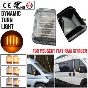푸조 호환 복서 용 2pcs 다이나믹 미러 Fiat Ducato Citroen 점퍼 릴레이 RAM PRSTER 라이트 LED 깜박임 방