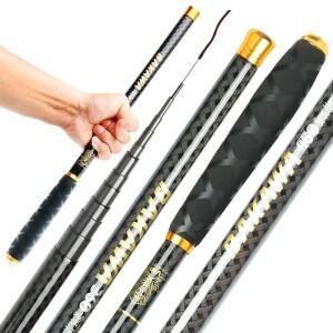 BAKAWA 초경량 탄소 낚싯대 1.8M-7.2M 휴대용 텔레스코픽 여행 미니 스트림 피더 폴 하드 페스 카 잉어 민