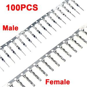 100PCS  커넥터 2.54mm 점퍼 와이어 케이블 핀 터미널 하우징 용 암수