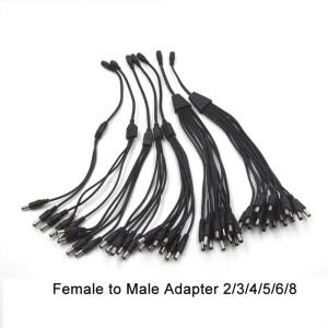 5.5x2.1mm 1 ~ 2/3/4/5/6/8 웨이 DC 전원 분배기 케이블 LED 스트립 조명 CCTV 카메라 용 5V 12V 어댑터 커