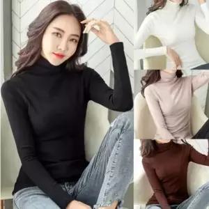 B125 목폴라 기모목폴라 여자목폴라 HH 티셔츠 기모