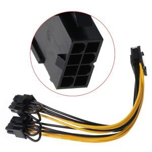 CPU 8 핀-더블 PCI-E 핀 (6P + 2P) 분배기 케이블  전원 공급 장치 코드 25cm