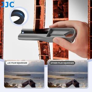 JJC 필름 스퀴지 (35mm 및 120mm 필름용), 실리콘 블레이드 와이퍼로 물을 건조시켜 흔적이나 긁힘 없음