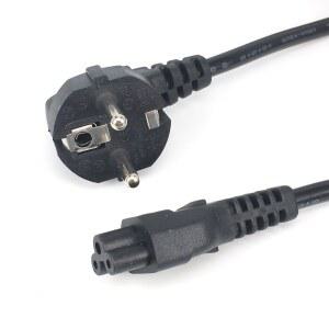 EU 유럽 AC 전원 코드 유로 IEC C5 연장 케이블 1.2m 1.5m 노트북 PC 컴퓨터 모니터