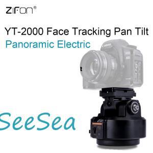 Zifon YT-2000 카메라 파노라마 전기 팬 틸트 얼굴 추적 2KG 베어링 모바일 라이브 원격 제어 회전 헤드