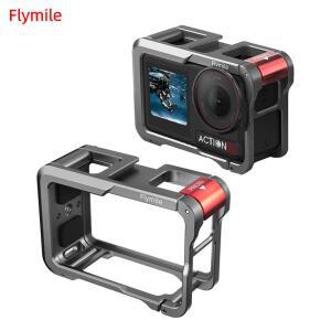 DJI호환 Action 5 Pro/4/3 프레임 케이스용 Flymile 금속 케이지 콜드 슈 확장 카메라 액세서리가 포함된