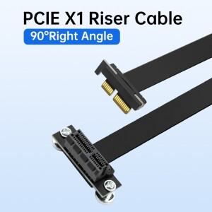 PCIE 3.0 X1 라이저 케이블 90도 ° PCIe WiFi 어댑터 이더넷 카드 슬롯용 직각 Express 연장 코드
