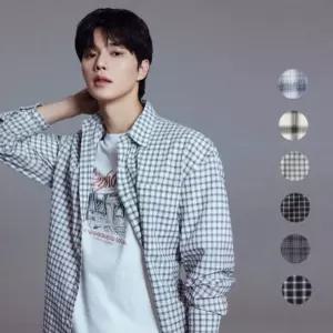 백화점 폴햄 남성 컴포트 시어서커 체크 긴팔 셔츠 PHG2WC1085