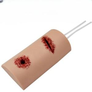 실리콘 총상 절개 상처 패킹 트레이너 2-in-1 응급처치 간호사 훈련 출혈 방지 모델