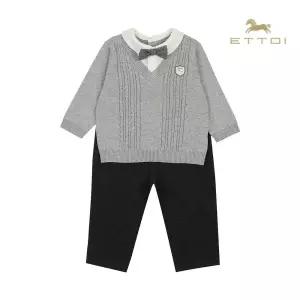 [롯데백화점]에뜨와 벤자민니트상하 07T523004/돌선물,유아정장,조카선물,유아외출복
