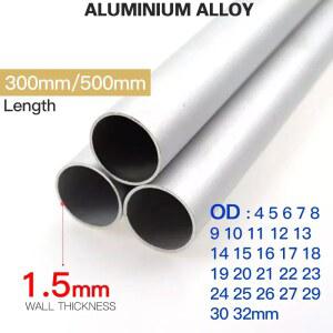 긴 원형 6063 알루미늄 합금 튜브, 파이프, 두께 1.5mm, 4-50mm, OD 스트레이트 300mm, 500mm