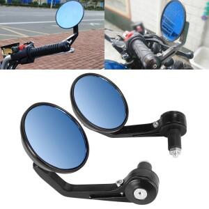 라운드 7/8 핸들 바 알루미늄 합금 Motocycle 백미러 모토 엔드 모터 사이드 오토바이 카페 레이서 액세서