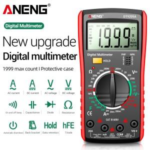 고품질 ANENG DT9205A 디지털 멀티미터 트루 RMS   AC/DC 전류 테스터 HFE 저항 커패시터 전압계 감지기 도