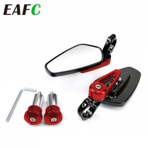 EAFC 범용 오토바이 22mm 바 엔드 사이드 백미러 2Pcs 알루미늄 7/8 자전거 핸들 후면보기