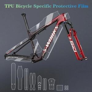 도로 자전거 프레임 데칼 투명 스크래치 방지 보호대 스티커 MTB 가드 TPU 특정 절단 범용 필름