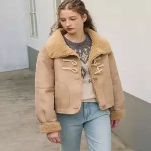 [국내정품] 드로우핏 DRAW FIT 우드 버튼 오버핏 시어링 자켓 [BEIGE] DFWMJK4401BE