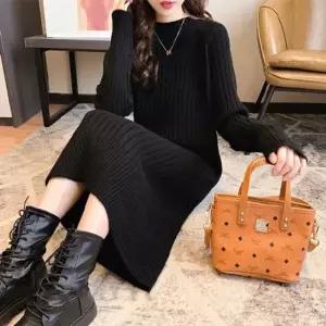 은창)버티컬 골지 무드 니트 원피스 겨울 롱원피스
