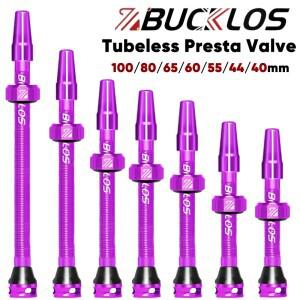 BUCKLOS 도로 자전거 튜브리스 밸브 40/44/55/60/65/80/100mm 알루미늄 합금 F/V Presta 사이클링 부품